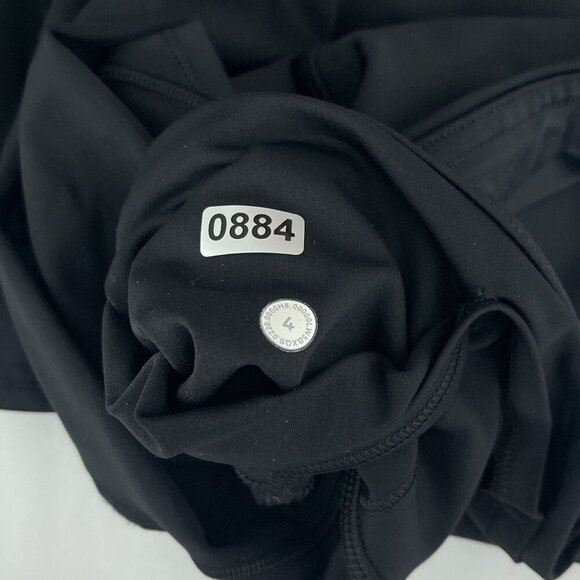 Lululemon Wunder Under Workout Crop Leggings Side Pockets Mid-Rise Black Women 4 - Picture 7 of 12